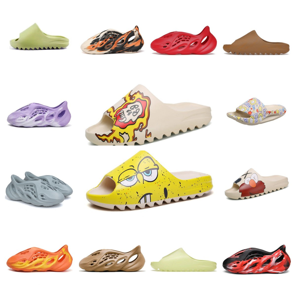 Sandals slipper foamrunner kids Designer Mens Women Kid Foam Runner Slides Slipper Enflame Orange Cream Clay Desert Sand Mineral sandals famous desi