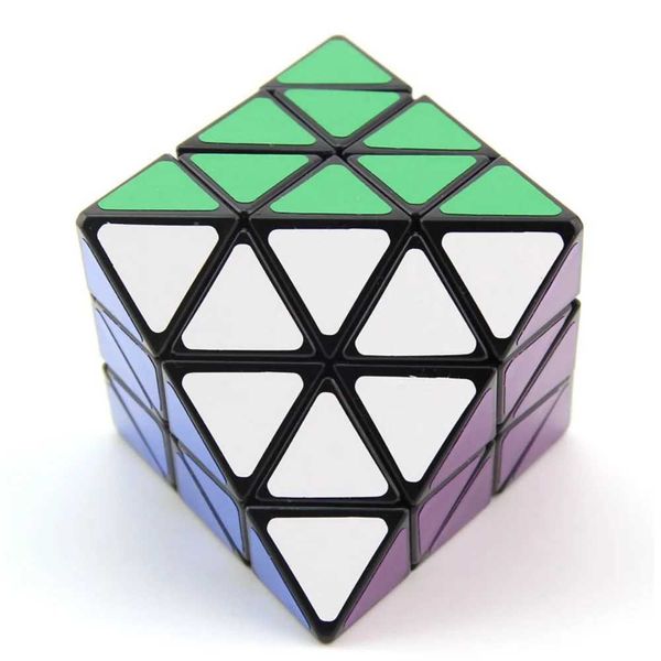Magic Cubes LanLan 8-Axis Octahedron 3x3 Face Turning Octahedron Magic Cube Black Puzzle Educational Toy Special Puzzle Cube Toys S2412192