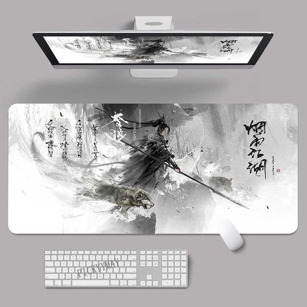 Mouse Pad Chinese Style Large Gamer Mousepad Keyboard Mat XXXL Mouse Mats 90x40cm Rubber Desk Pad Design Desk RugM240727