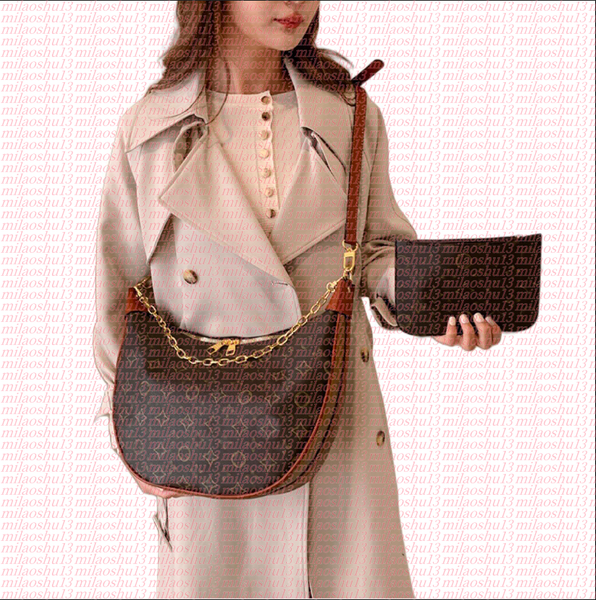 Mirror Quality Designer Loop Bag Hobo Half Moon Bags Shoulder High Quality Genuine Leather Luxury Women Crossbody Messenger Purse Handbag Wi