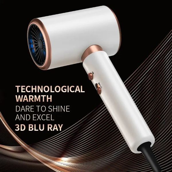 Professional Hair Dryer: High-Speed Turbine, Quiet, Constant Temp, Quick-Dry