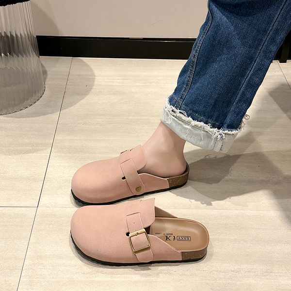 Fashion Boston Clogs Women&#039;s Suede Mules Slippers Cork Insole Sandals with Arch Support Outdoor Lovers Beach Sandals