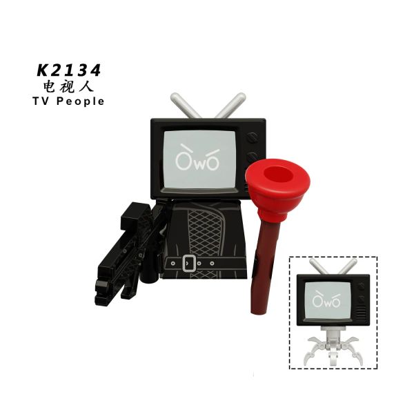 MOC KDL818 Skibidi Toilet Man vs Monitor Building Blocks The Audio and Camera Man Toys For Children Christmas Birthday Gift