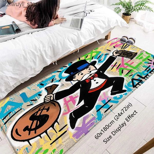 Carpets Living Room Rugs Foot Carpets Cartoon Dollar Monopolys Entrance Doormat Kawaii Rug Floor Mats Carpet Anti Slip Mat Home Decors L2409