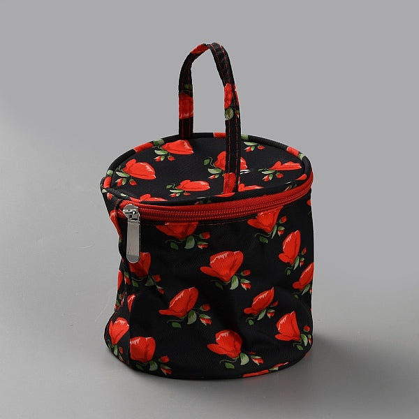 Polycotton Knitting Zipper Cylinder Bag