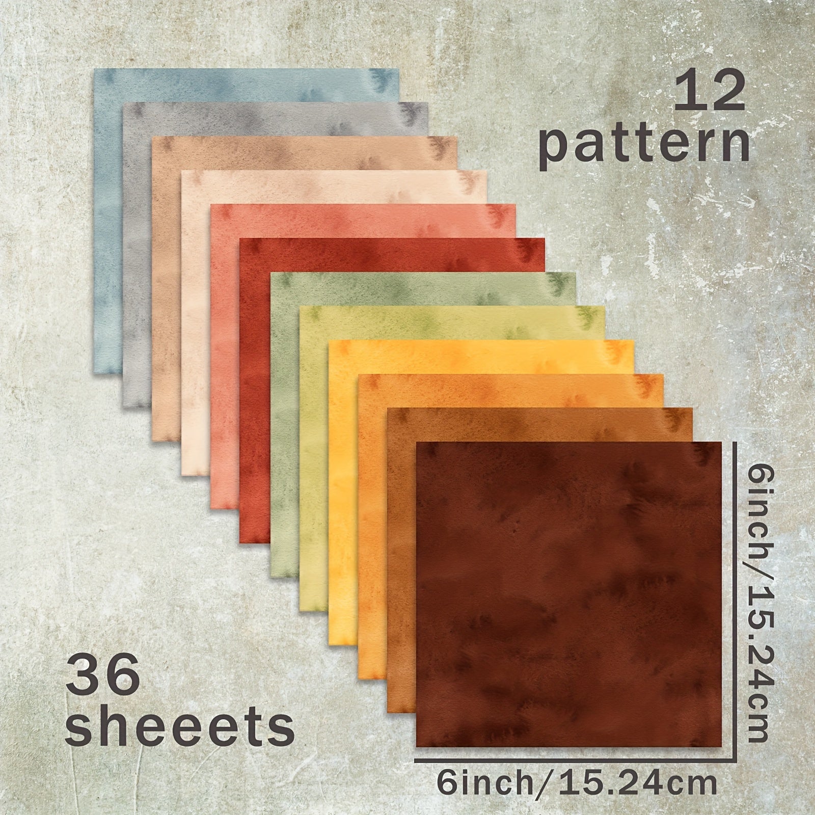 TEMU 36 Sheets 6x6 Inches, Assorted Colors Felt Paper, Scrapbooking Thin Paper For Bullet Journal, Garbage Journal, Greeting Cards, Albums, Crafts,