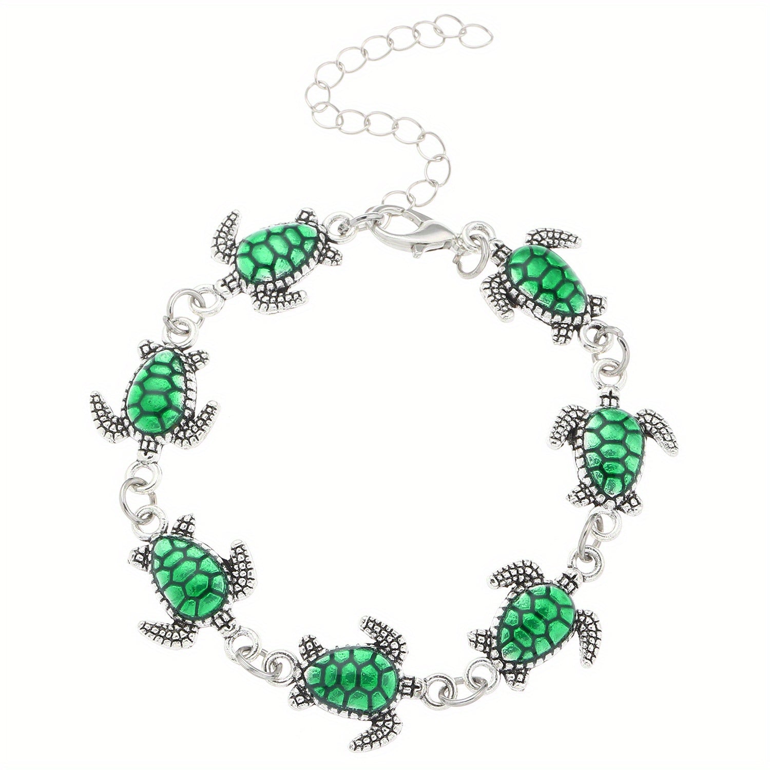 TEMU 1pc Bohemian Beach Sea Turtle Handmade Bracelet, Fashionable Retro Accessory For Casual Attire