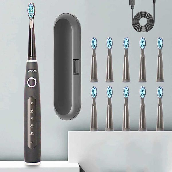 Electric Toothbrush Sonic Rechargeable Top Quality Smart Chip Toothbrush Head Replaceable Whitening Healthy Best Gift ! Y240827