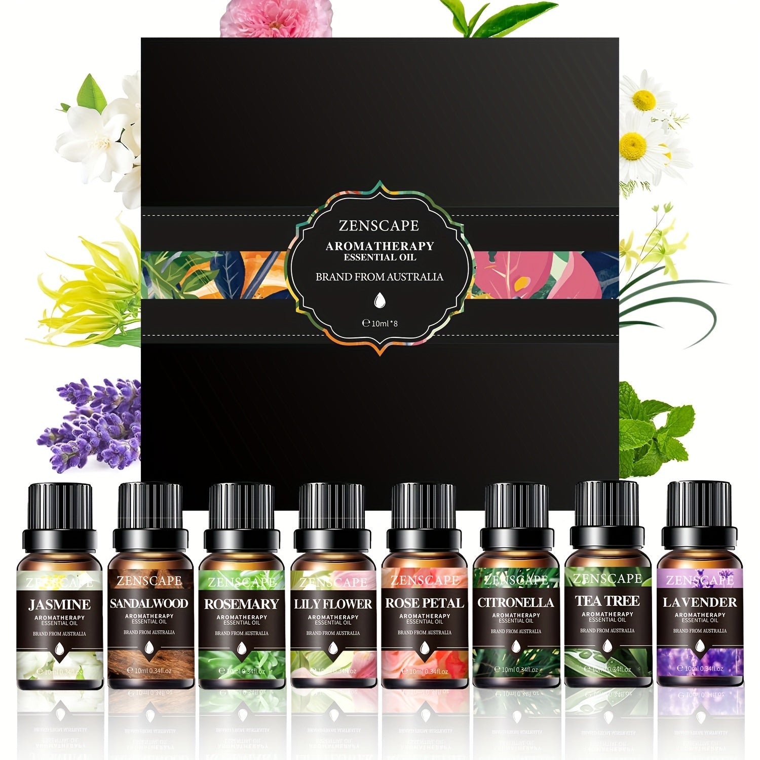 TEMU Essential Oil Set, 8pcs-2pcs-1pc, Mist Humidifier- Soothing Technology Diffuser For Bedroom, Office, Dorm | Air Moisturizer & Purifier