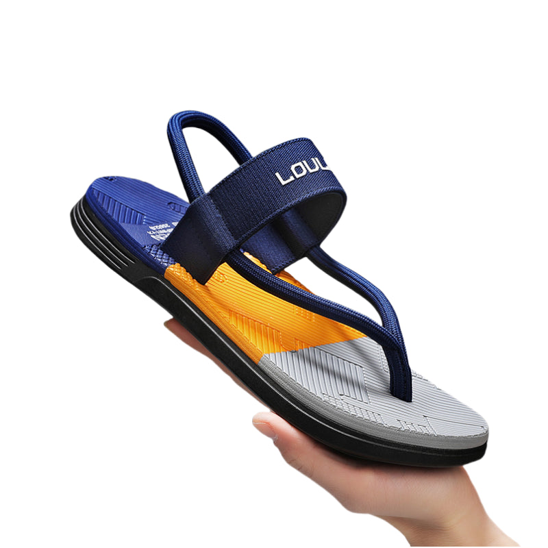 Men&#039;s Slippers Outdoor Sandals Beach Ankle Wrap Shoes New Design Men Comfortable Flip Flops Slides Casual Shoes Men Slippers