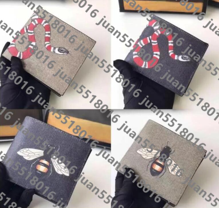 Fashion Men Animal Short Wallet Leather Black Snake Tiger Bee Man Wallets Women Purse Card Holders Women Purses With logo designer wallet