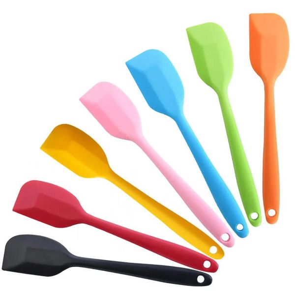 Multiple Color Silicone Tools Heat-Resistant Non-stick Cooking Kitchen Utensils Non-deformable Soft Baking Spatula CPA5664 0922