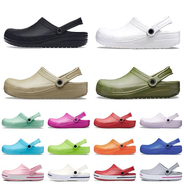 Classic Clogs Designer Sandals Mens Womens Sandal Summer Beach Slippers Waterproof Slides Black White Nursing Hospital Kids Men Slipper outd
