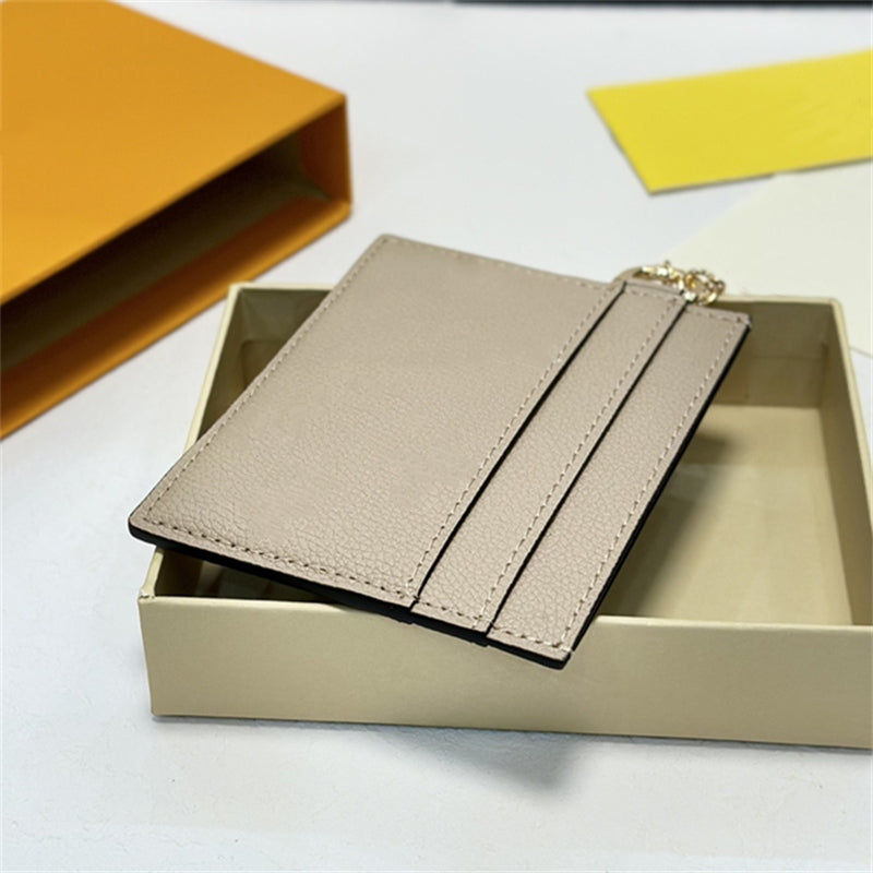 Woman Mens Card Holder Wallet Short Wallets Floral Credit Cards Mini Emboss Holders Print Purse Genuine Leather BOX