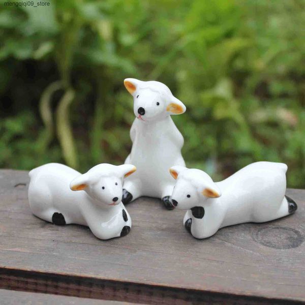 Planters Pots Ceramic ornaments 12562 lamb ornaments flowerpot small animal accessories ceramic crafts rockery bonsai accessories L240910