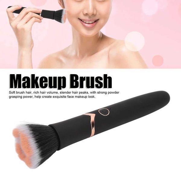 Loose Powder Brush Makeup Brush Makeup Brush B Loose Powder Brush 10 Gears Vibration Electric Massage Brush BlackC250111