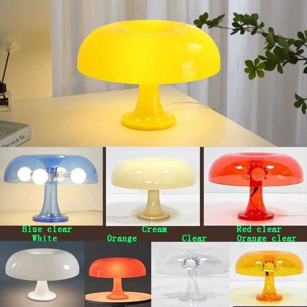 Simple Style Mushroom Table Lamp Ornament Light with 5PCS of E14 LED Tricolored Bulb USB AU EU UK US Plug for Livingroom Bedside Z250211