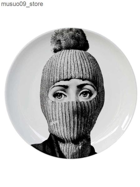 Decorative Plates Italian Face Hanging Plate Wall Decoration Plate European Ceramic Art Wall Decoration Dinner Ceramic Trinket L240910 L0916
