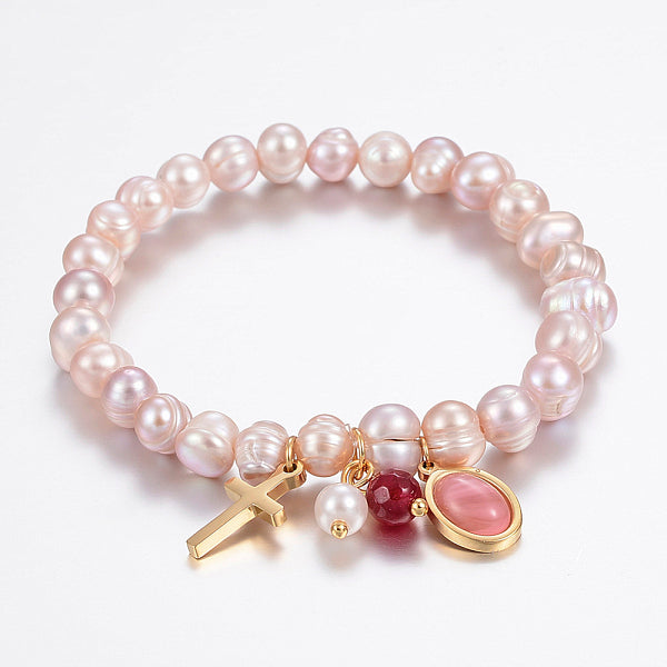 Natürliche Perle Charme Armbänder