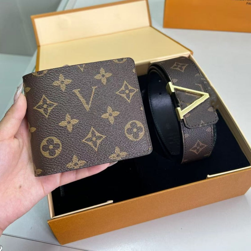 2025 New Designer Style Wallet Belt Light Luxury Classic Vintage Flower Wallet Belt Preferred Gift