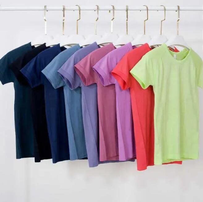 LL-Yoga Tops Swiftly Tech Gym Clothes Womens Sports T Shirts LU 2.0 Ladies Short-sleeved T-shirts Moisture Wicking Knit High Elastic Running Fitness