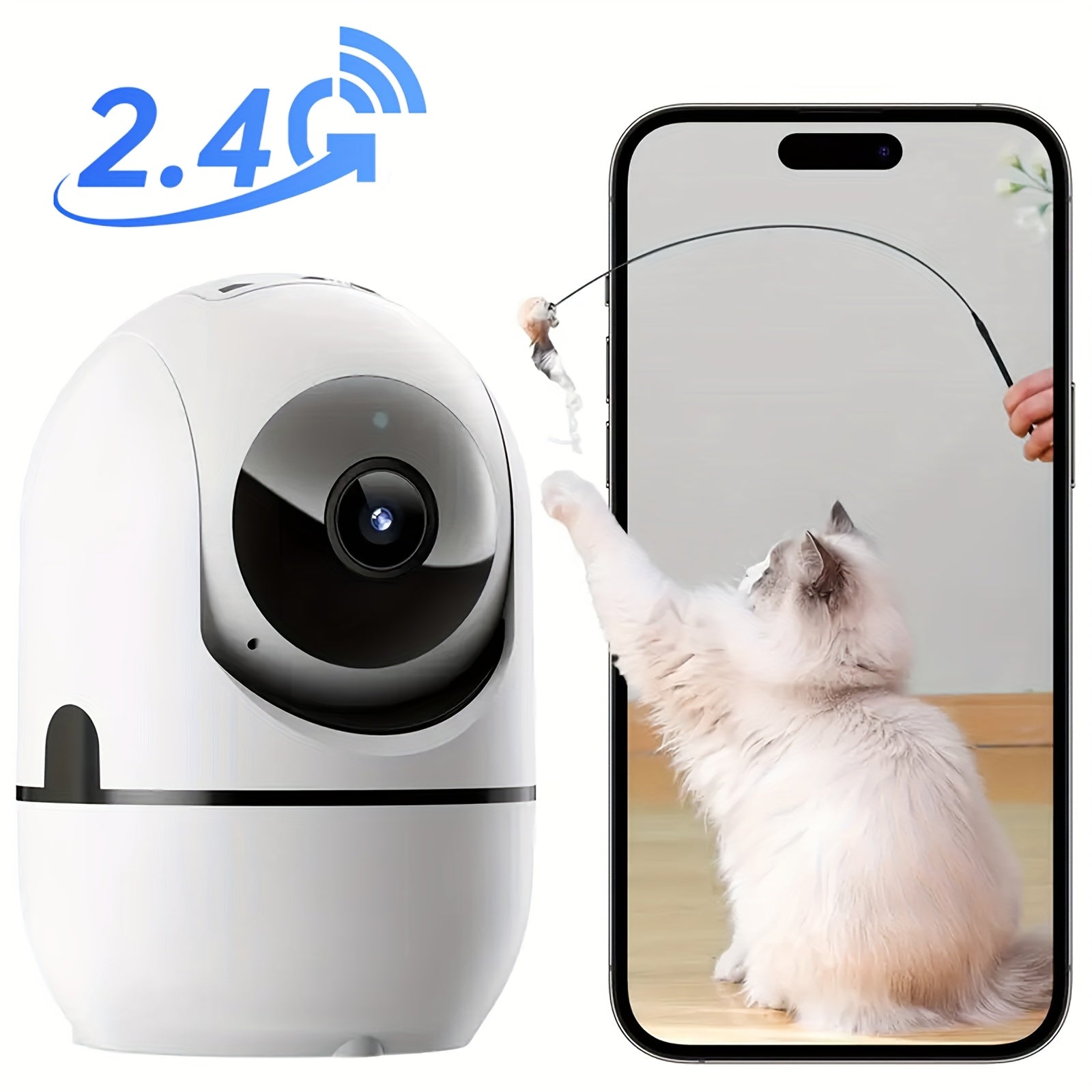 TEMU Indoor Camera, Security Camera Indoor Baby Monitor Pet Camera 360 Degree For Home Security Wireless, Dog Camera With 5-2.4 Ghz Wifi, 2 Way Audio