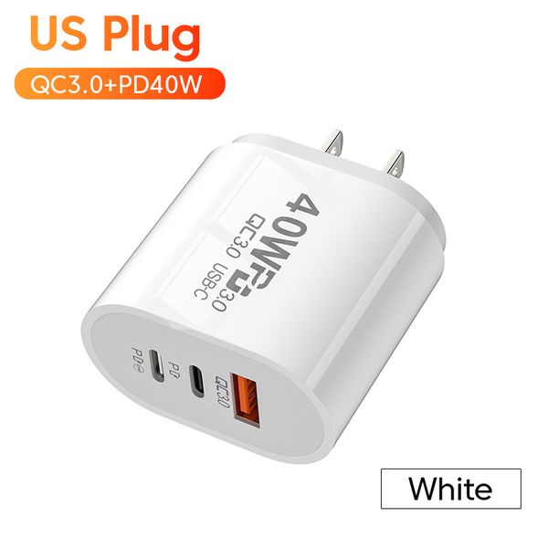 Home Charger Dual PD USB Fast Charging 40W TYPE C Port for Apple Travel Chargers Plug