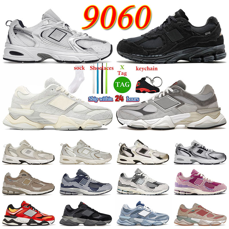 9060 designer new balances shoes 530 men women 2002r Quartz Grey Sea Salt Rain Cloud Bricks Wood Black Castlerock Grey 9060s mens trainers 530s snea