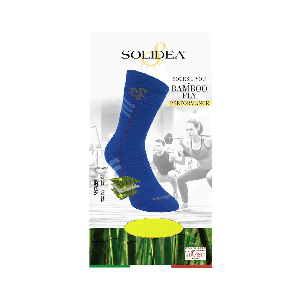 Solidea Socks For You Bamboo Fly Performance Compressione 18 24mmHg Giallo Fluo 1S