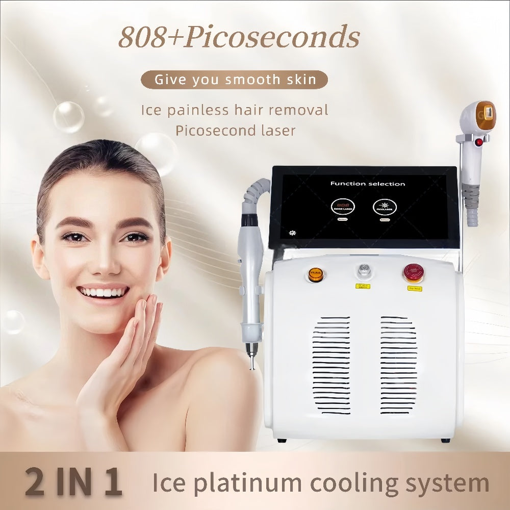 2 in 1 diode laser hair removal device 3 wavelengths 3500W tattoo removal strong hair removal laser equipment
