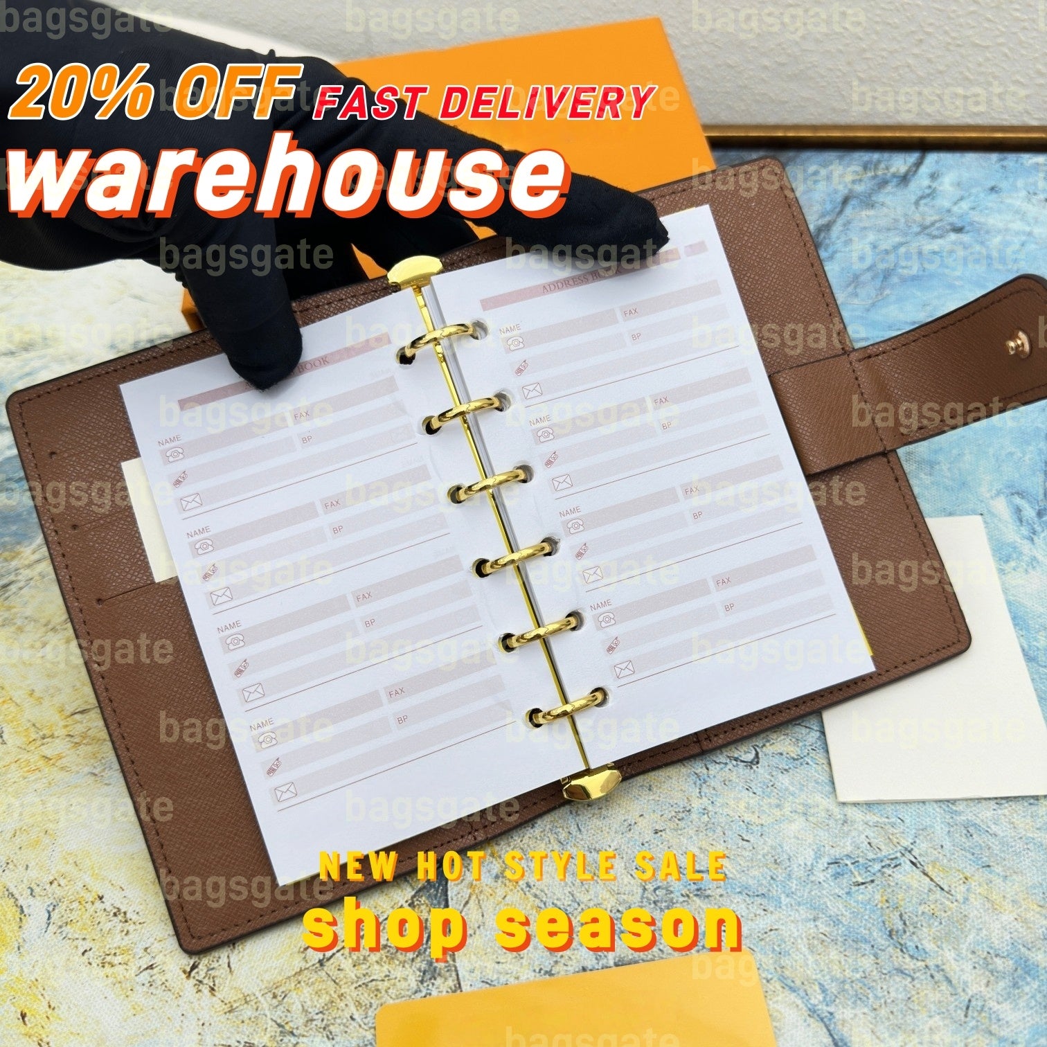 Designer COVER Holders Planner Men Women Notebook Diary Agendas Protective Case Card Book