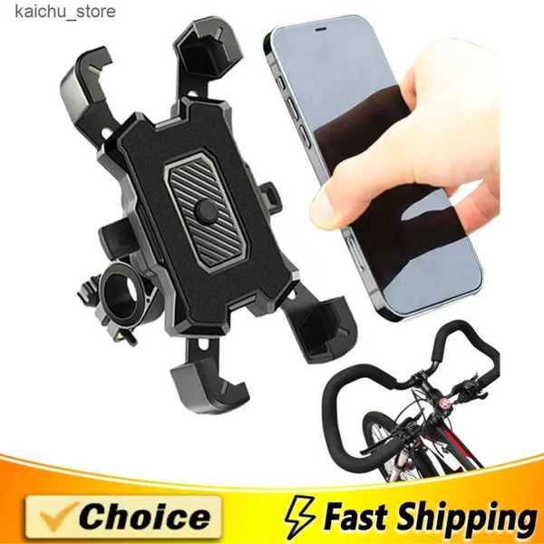 Cell Mounts Holders Bike Phone Bicycle Mobile Cellphone Holder Easy Open Motorcycle Support Mount For Stand J241217