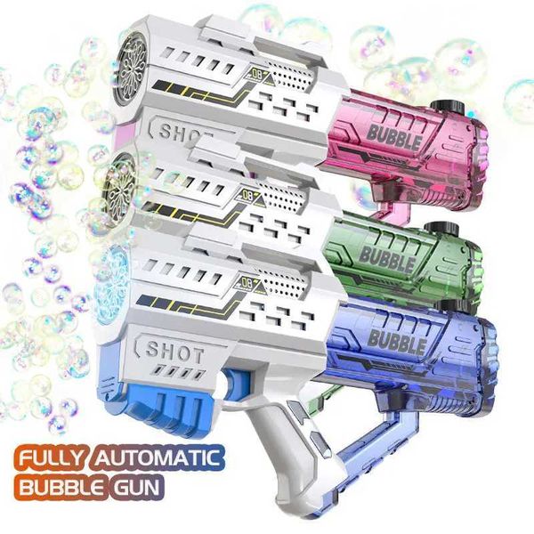 Novelty Games Childrens Handheld Bubble Gun Fully Automatic 12 Hole Electric Bubble Machine Childrens Toy Gift AC169 Q241121