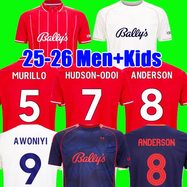 NottinghamS Forest 25 26 shirts jersey Football Shirt goalkeeper WOOD GIBBS WHITE Soccer Jersey FREULER GRABBAN DOMINGUEZ NFFC ELANGA pre match 2025