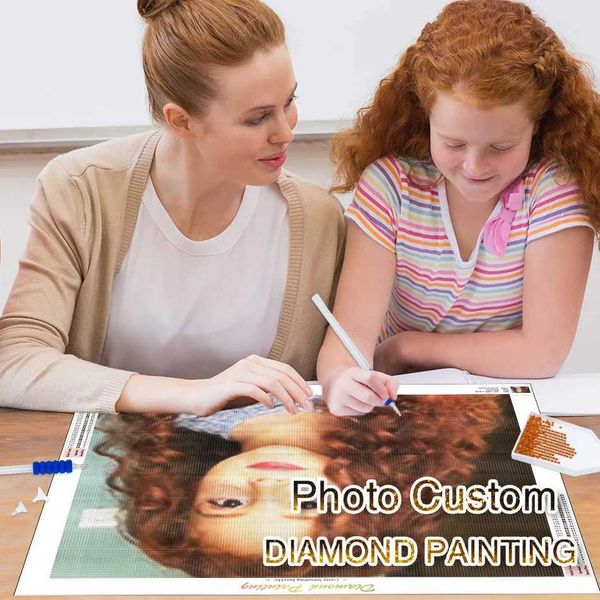 RUOPOTY Diy diamond painting photo customization cross stitch full circle diamond embroidery art personalized gift W240807