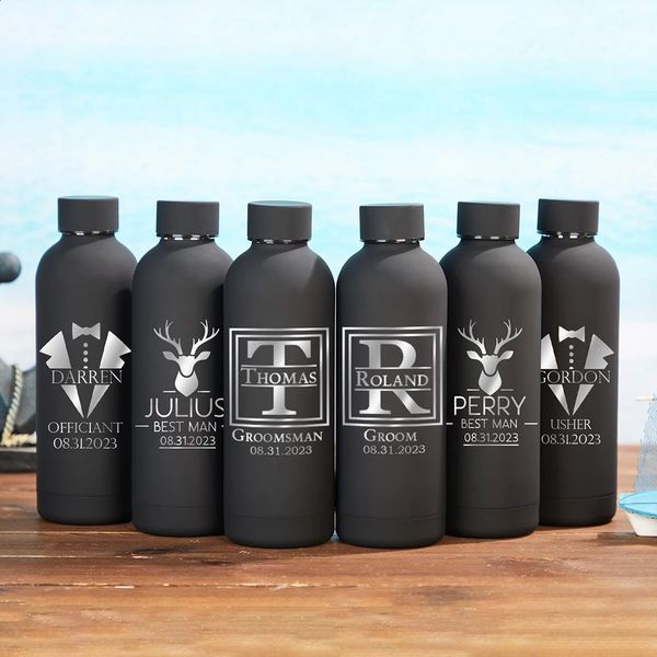 Personalização personalizada de aço inoxidável Borracha Pintura Copo Preto Pais do Dia dos Pais do Dia Pais de Casamento Party Beauty Presen