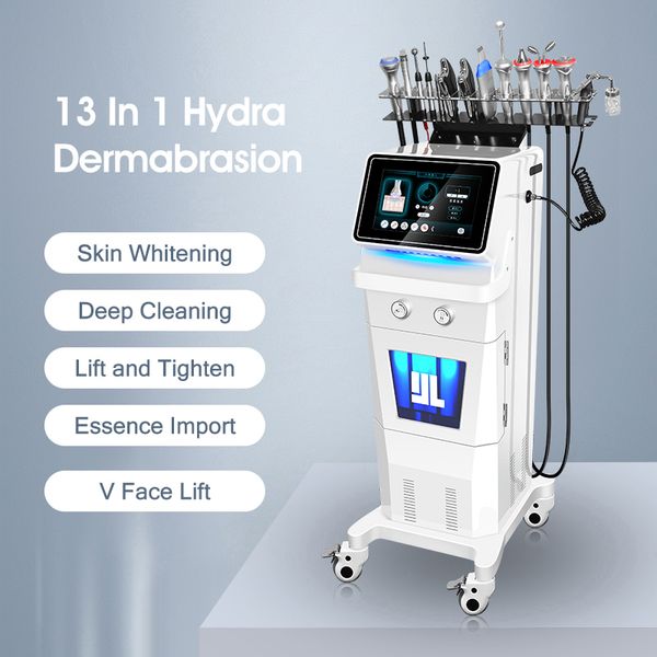 New 13 IN 1 Hydro Dermabrasion Machine Facial Cleaning Lifting Tightening Skin Rejuvenation Wrinkle Removal Spa Beauty Equipment