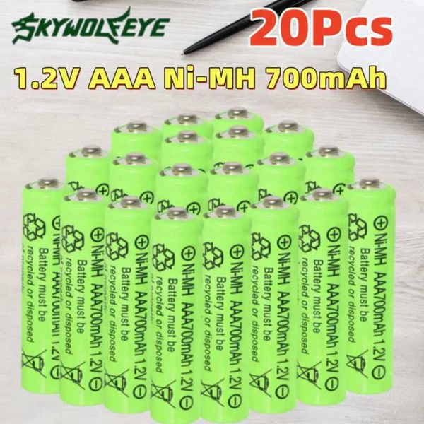 Skywolfeye 20Pcs 1.2V 700mAh Ni-MH AAA Rechargable Batteries for Clocks Mice Computers Toy Replace Ni-Mh BatteryT250116
