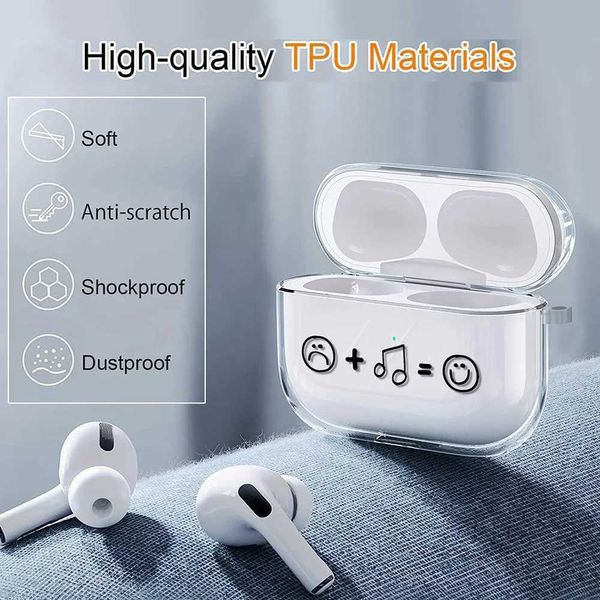 Earphone Accessories Creative music expression graffiti earphone protective case suitable for Airpods1-2-3 Bluetooth earphones For Airpods P