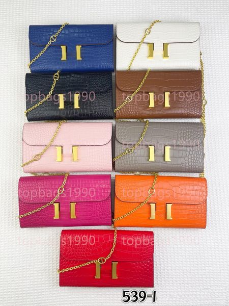 Luxury Designer 22cm Top Quality Alligator Wallet lady woman purse Card holders Purse Passport Bags fashion cowhide Genuine leather wallet c