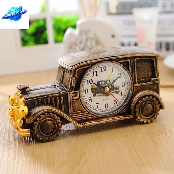 ddmyuranus Vintage Cute Nostalgic Antique Classic Car Bedside Unique Child Alarm Clock Student