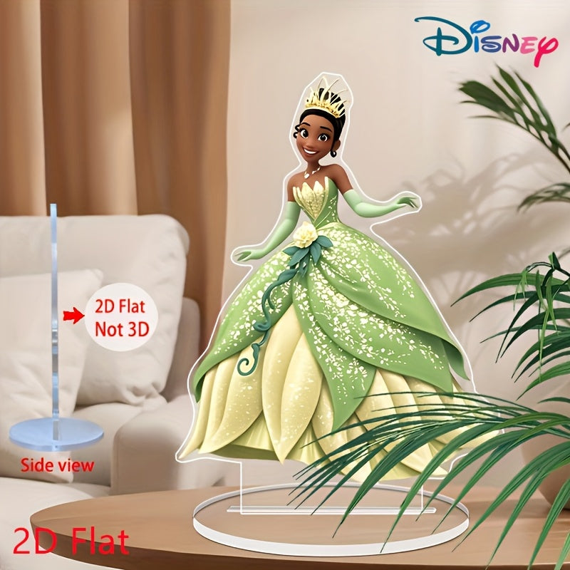 TEMU 2d Flat, 1pc Acrylic Statue Decoration, Princess And Frog Theme, Suitable For Display On Desks, Bookshelves, And Dining Tables, Suitable For