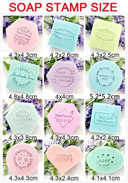 Creative Plants HANDMADE SOAP Series Soap Stamp For Soap Making Stamp DIY Handmade Crafts Transparent Resin Seal