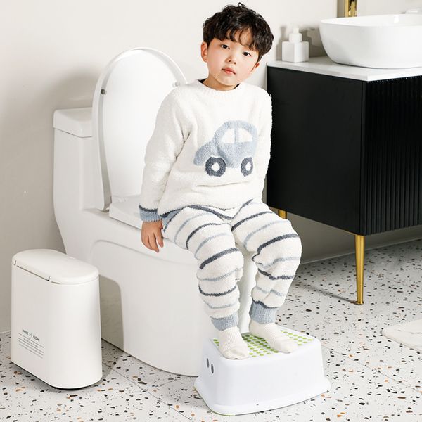 Step Stools Toilet Stool Plastic Anti-slip Children Chair Kids Step Stool Aid Helper Household Kitchen Bathroom Living Room Toilet Chair 230