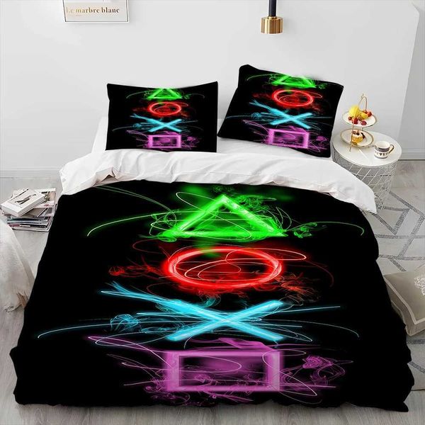 Cartoon game controller comfortable bedding set down comforter bedding set large bedding set X241029