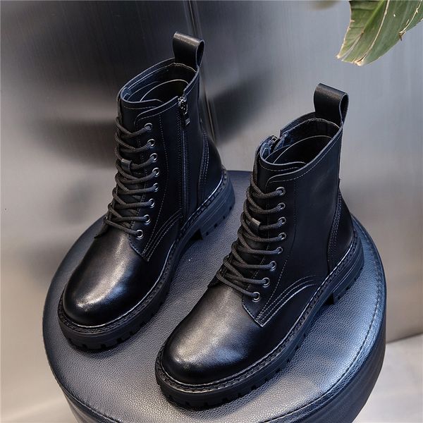 ddmyoct Martin Boots Women In Autumn Winter New Lunfeng Mid Tube Genuine Leather Short For Children Thick Soles And Plush Wenzhou S Shoes OU