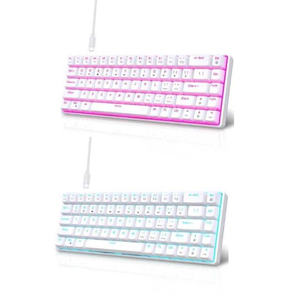 Keyboards 60% mechanical keyboard injection with backlit 68 key layout switch USB small keyboard CL250110