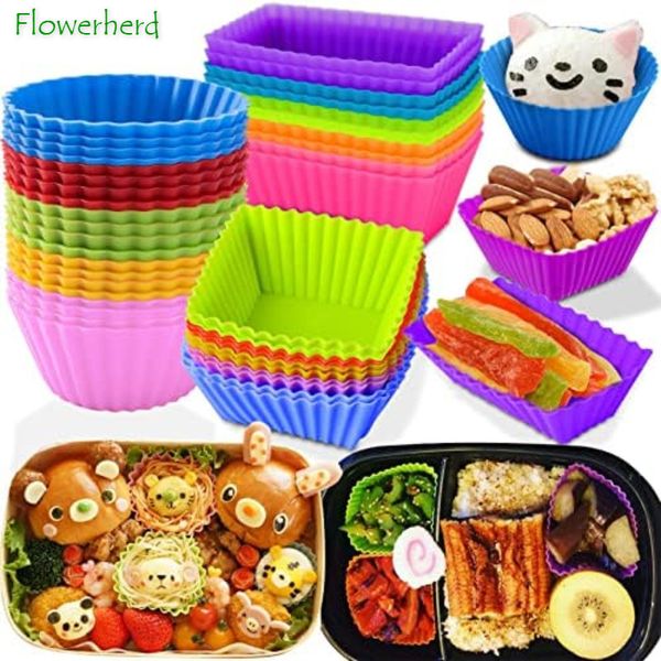 Lunch Boxes 40 Pcs Silicone Dividers Bento Bundle for Kids Accessories 230216
