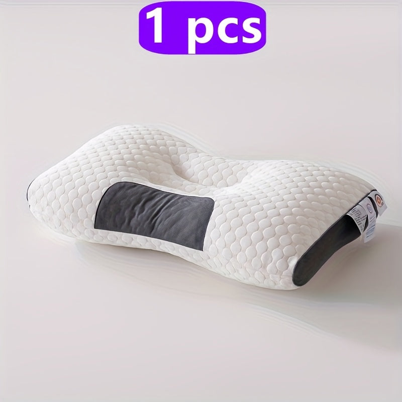 TEMU 1pc-2pcs Knit Massage Neck Pillow, Soft Adjustable Ergonomic Bone-setting Pillow, High Quality Pillow Core, Removable Pillowcase, Massage -