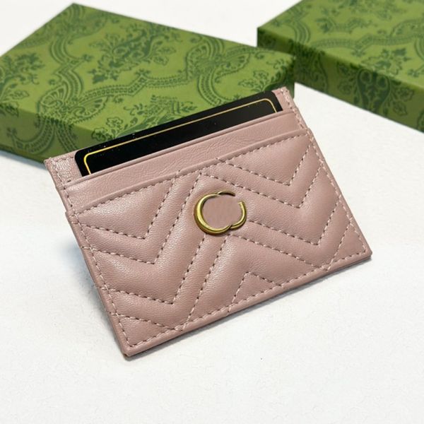 Woman Men Card Holder Designer Wallet Mini Short Square Wallets Genuine Leather Holders Clutch Box TOP